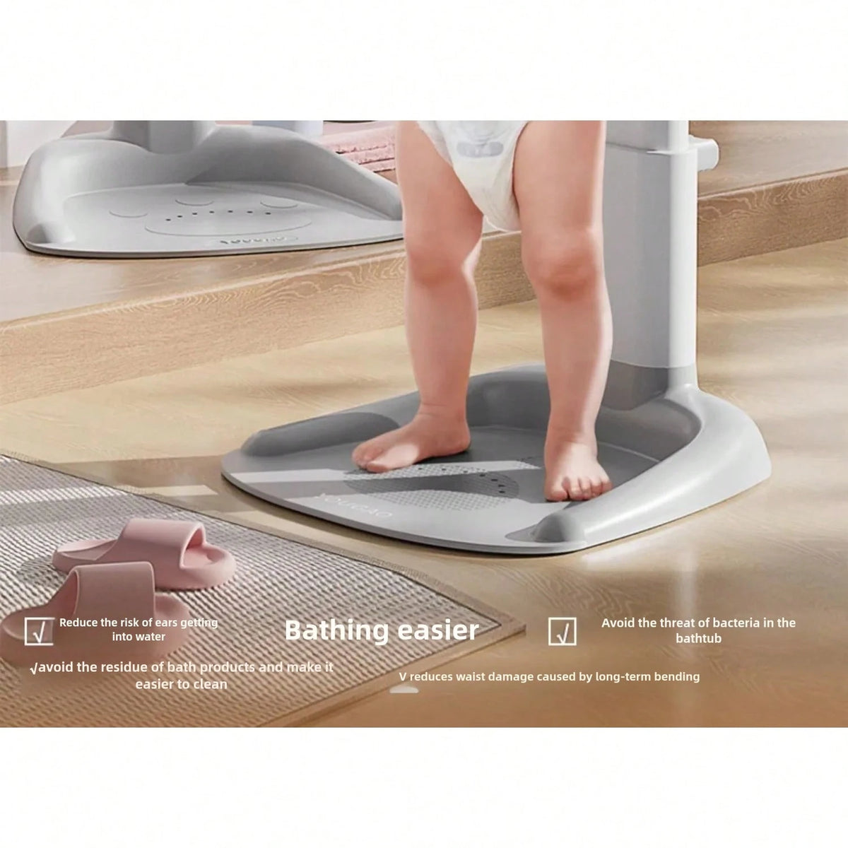 Baby Standing Shower Stand Bath Rack Support