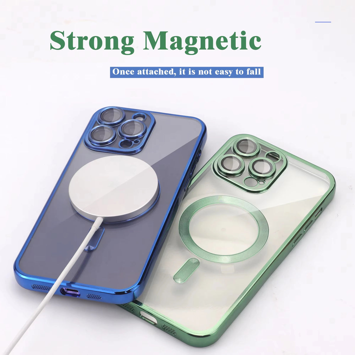 Electroplated Magnetic Suction TPU Phone Case for iPhone
