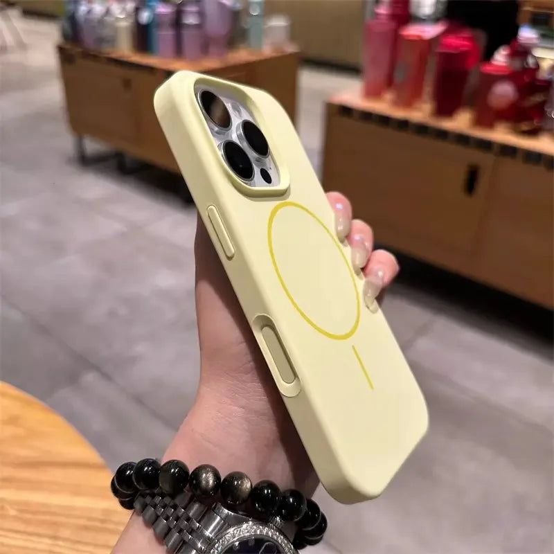 Liquid Silicone Magnetic Case iphone 15 Promax with Real Velvet Microfiber Lining for iPhone 17 16 15 14 13 Pro Max Plus