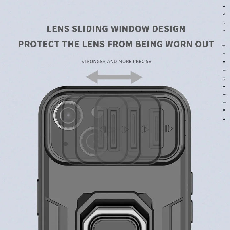 Ring Holder Dual Layer Shockproof Phone Case for iPhone