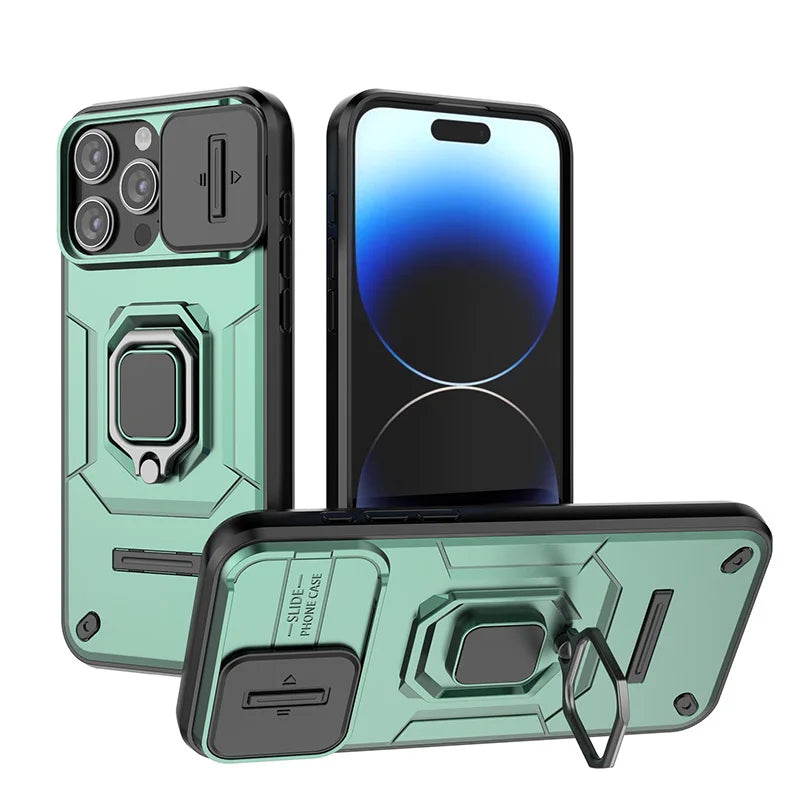 Ring Holder Dual Layer Shockproof Phone Case for iPhone