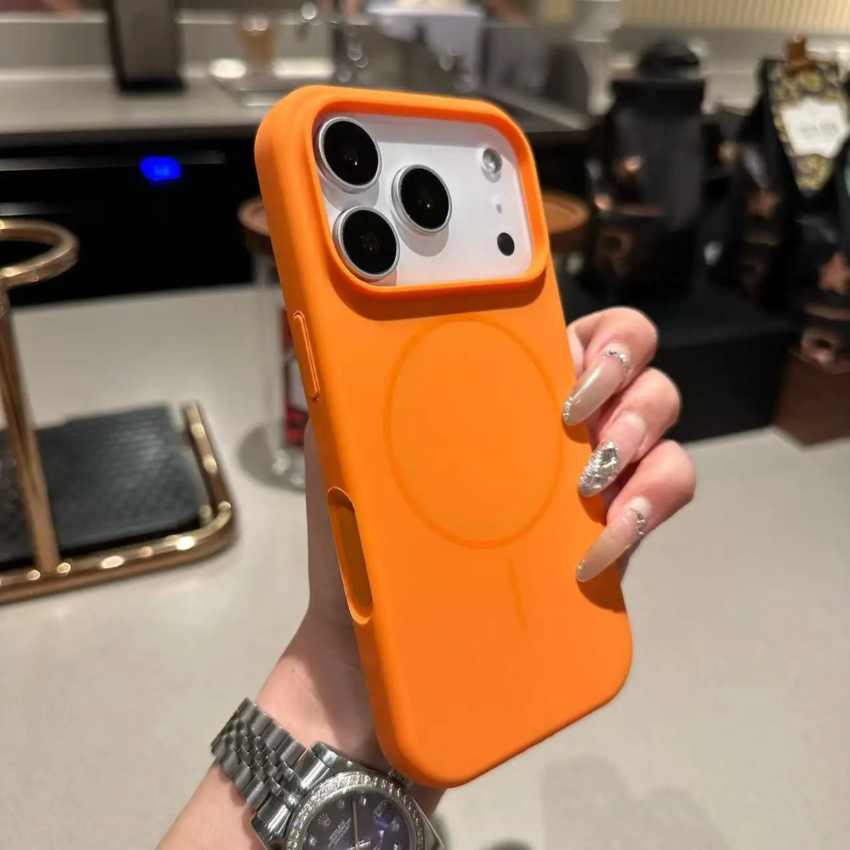 Liquid Silicone Magnetic Case iphone 15 Promax with Real Velvet Microfiber Lining for iPhone 17 16 15 14 13 Pro Max Plus