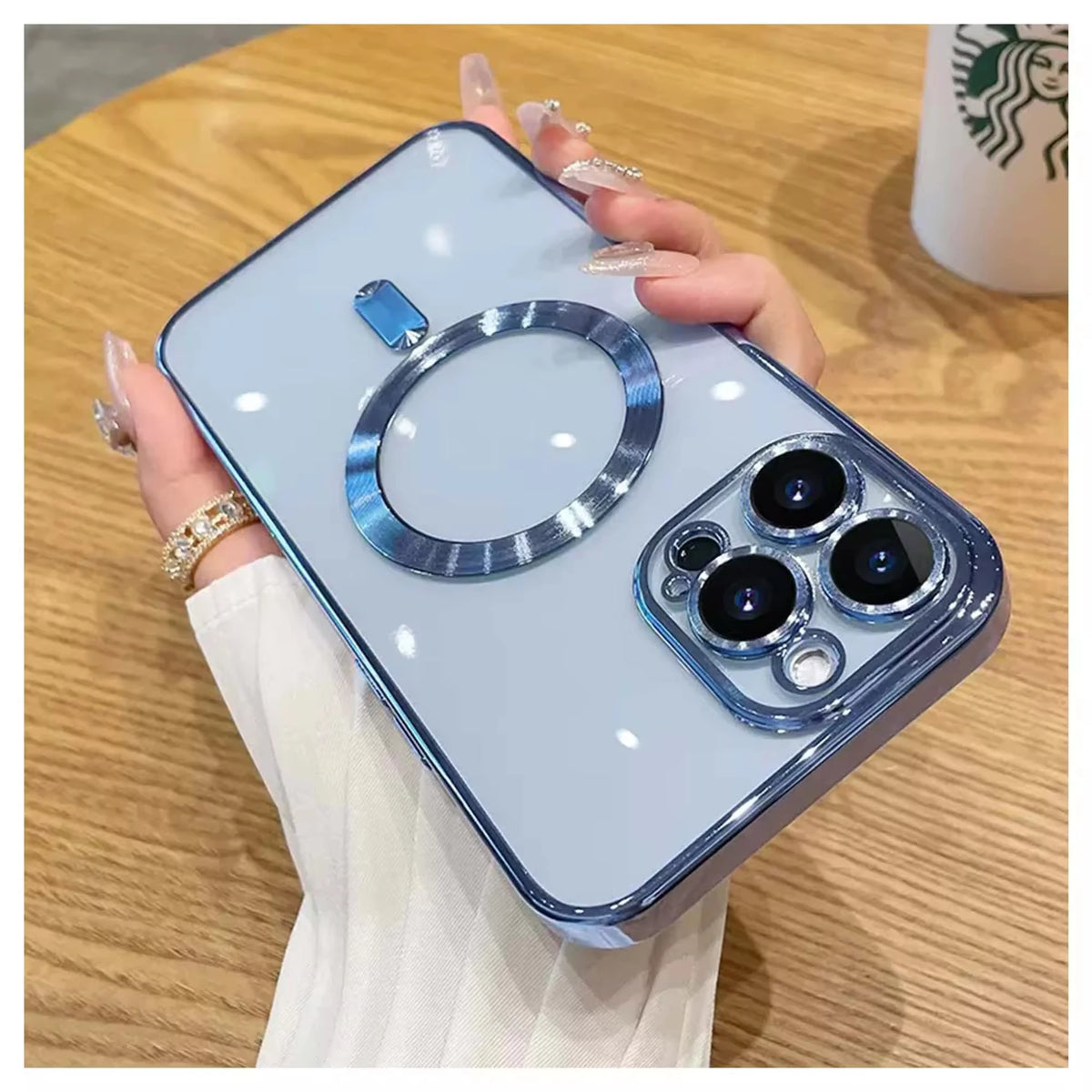 Electroplated Magnetic Suction TPU Phone Case for iPhone