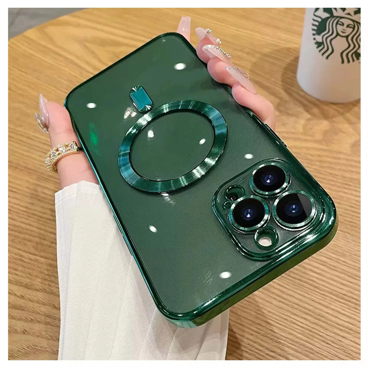 Electroplated Magnetic Suction TPU Phone Case for iPhone