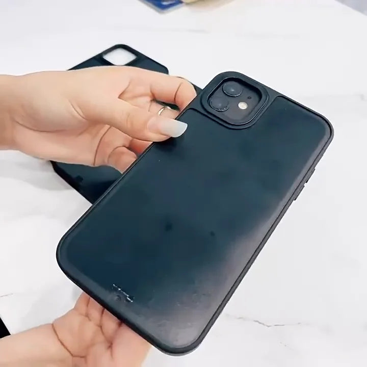 Back Grooved TPU PC Phone Case for iPhone