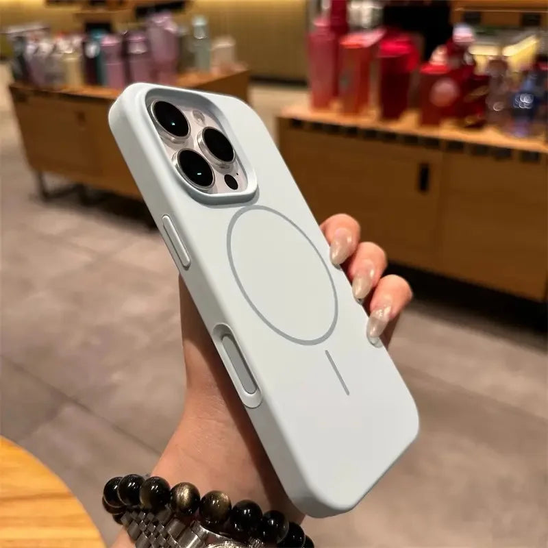 Liquid Silicone Magnetic Case iphone 15 Promax with Real Velvet Microfiber Lining for iPhone 17 16 15 14 13 Pro Max Plus