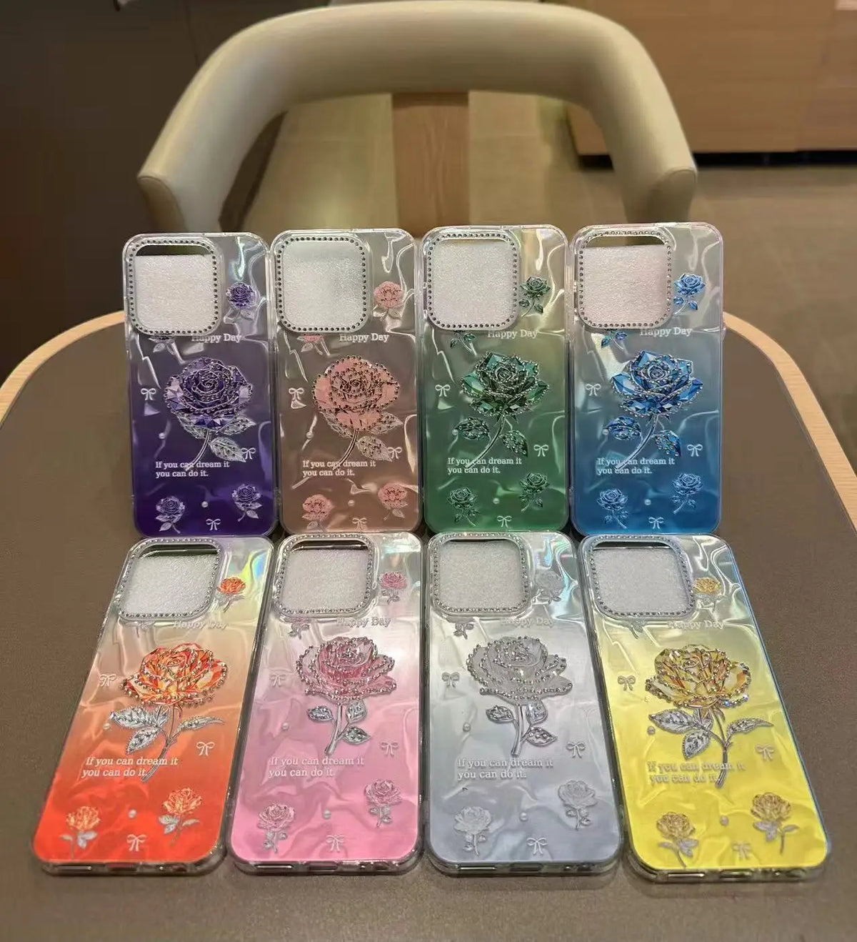 Electroplated Glitter Butterfly Stand Phone Case for iPhone