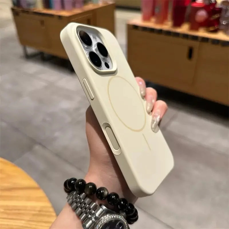 Liquid Silicone Magnetic Case iphone 15 Promax with Real Velvet Microfiber Lining for iPhone 17 16 15 14 13 Pro Max Plus