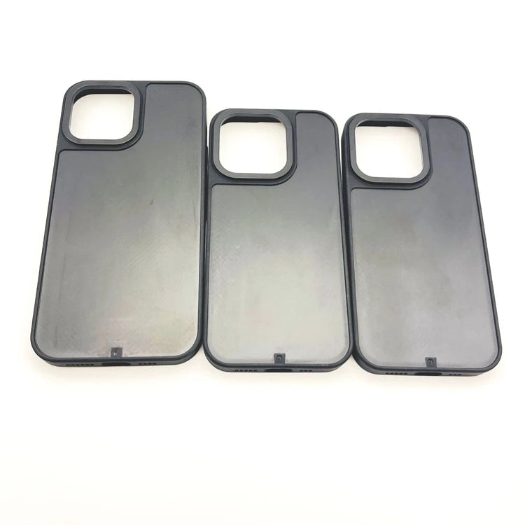 Back Grooved TPU PC Phone Case for iPhone