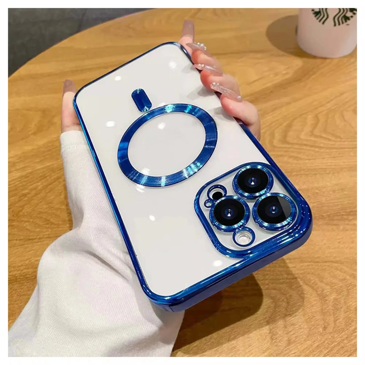 Electroplated Magnetic Suction TPU Phone Case for iPhone