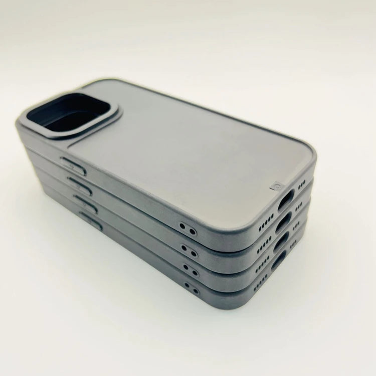 Back Grooved TPU PC Phone Case for iPhone