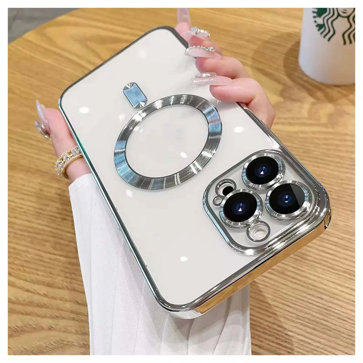 Electroplated Magnetic Suction TPU Phone Case for iPhone