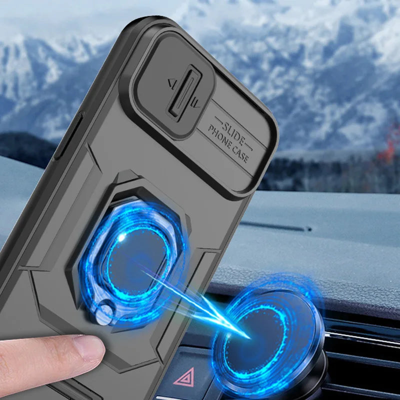 Ring Holder Dual Layer Shockproof Phone Case for iPhone