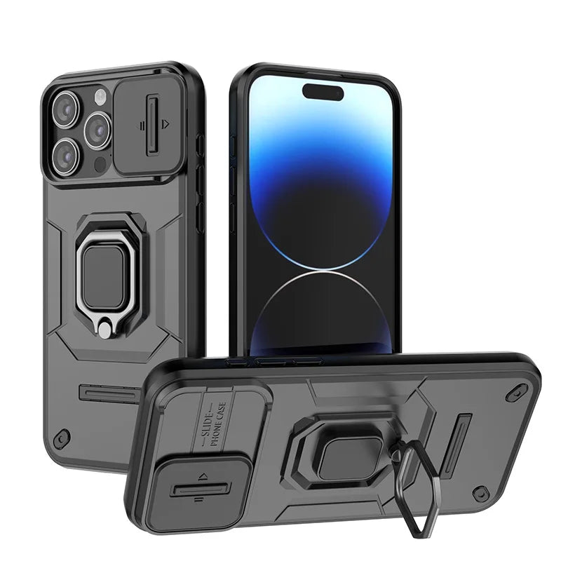 Ring Holder Dual Layer Shockproof Phone Case for iPhone
