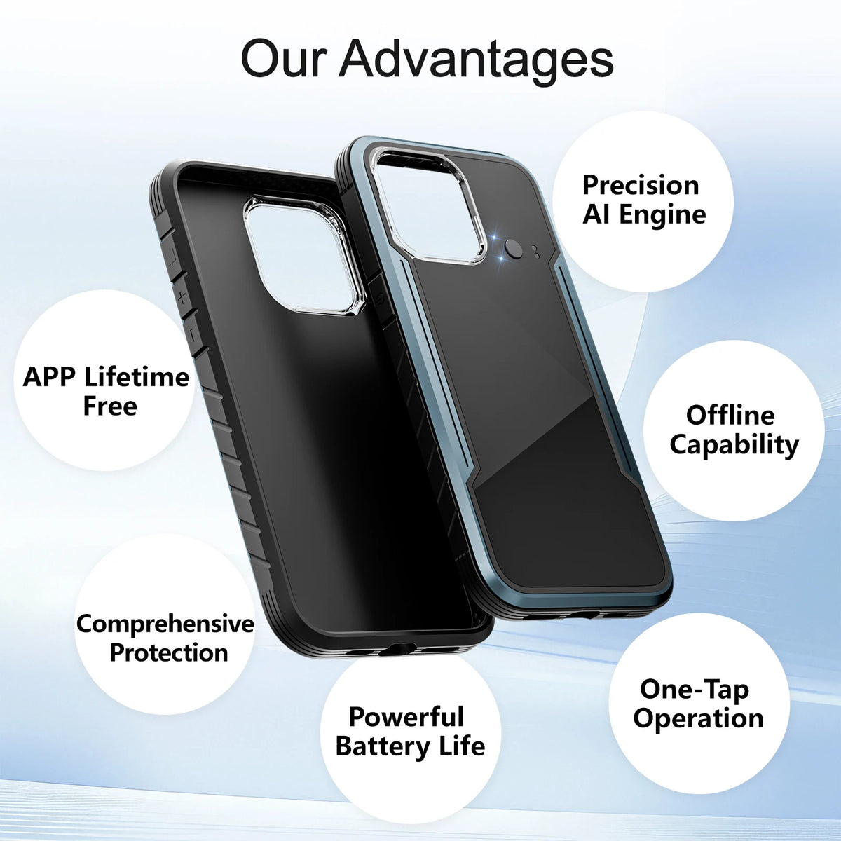 AI Voice Translation Magnetic TPU Phone Case for iPhone