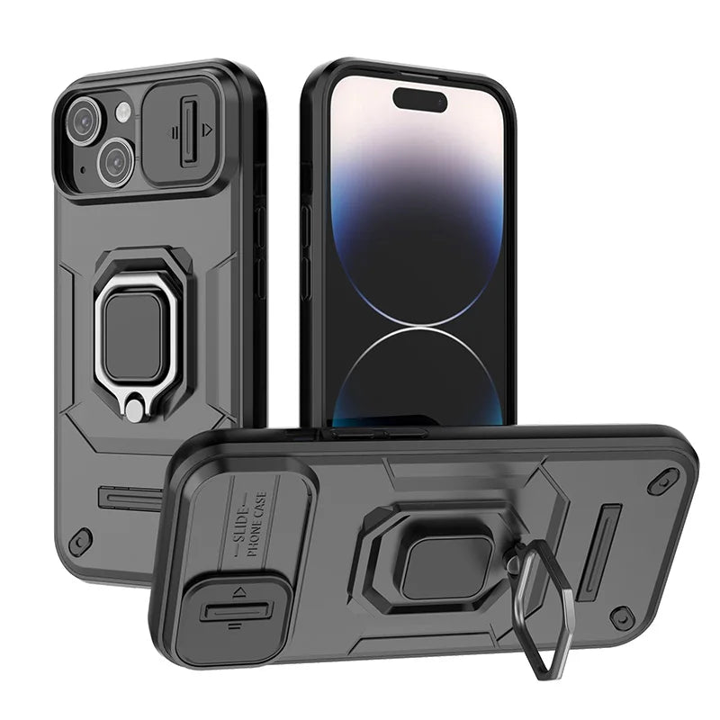 Ring Holder Dual Layer Shockproof Phone Case for iPhone