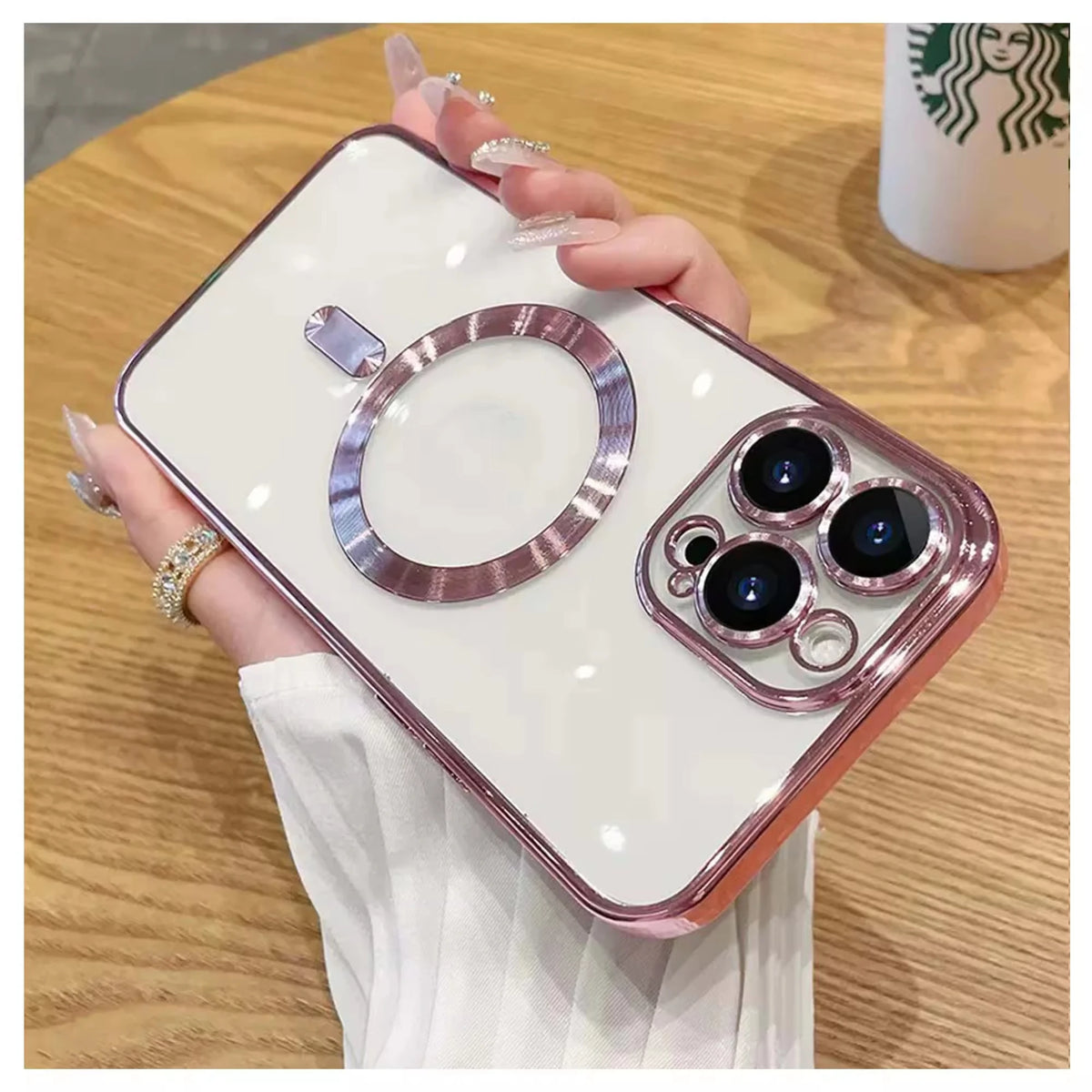 Electroplated Magnetic Suction TPU Phone Case for iPhone