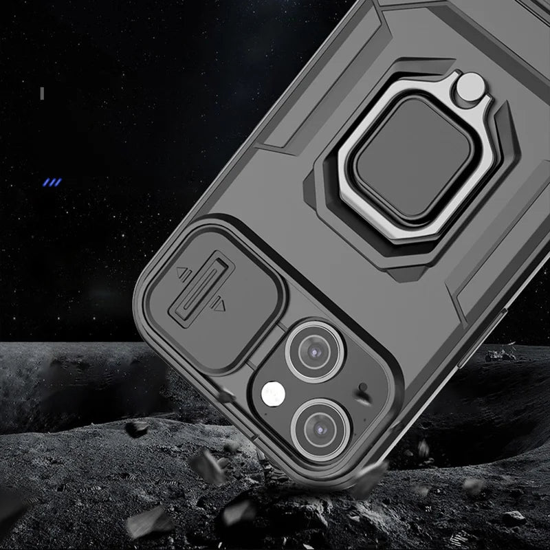 Ring Holder Dual Layer Shockproof Phone Case for iPhone