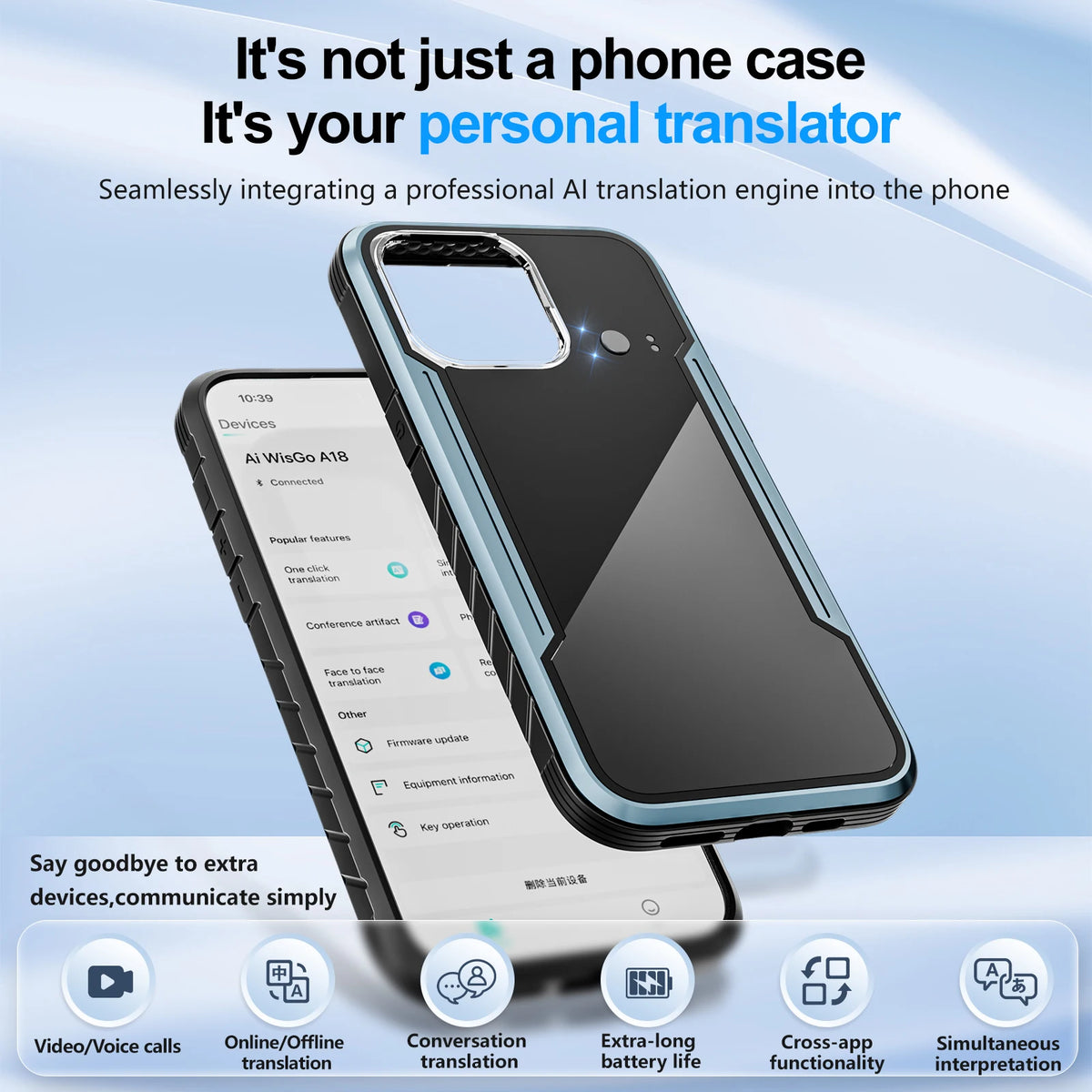 AI Voice Translation Magnetic TPU Phone Case for iPhone